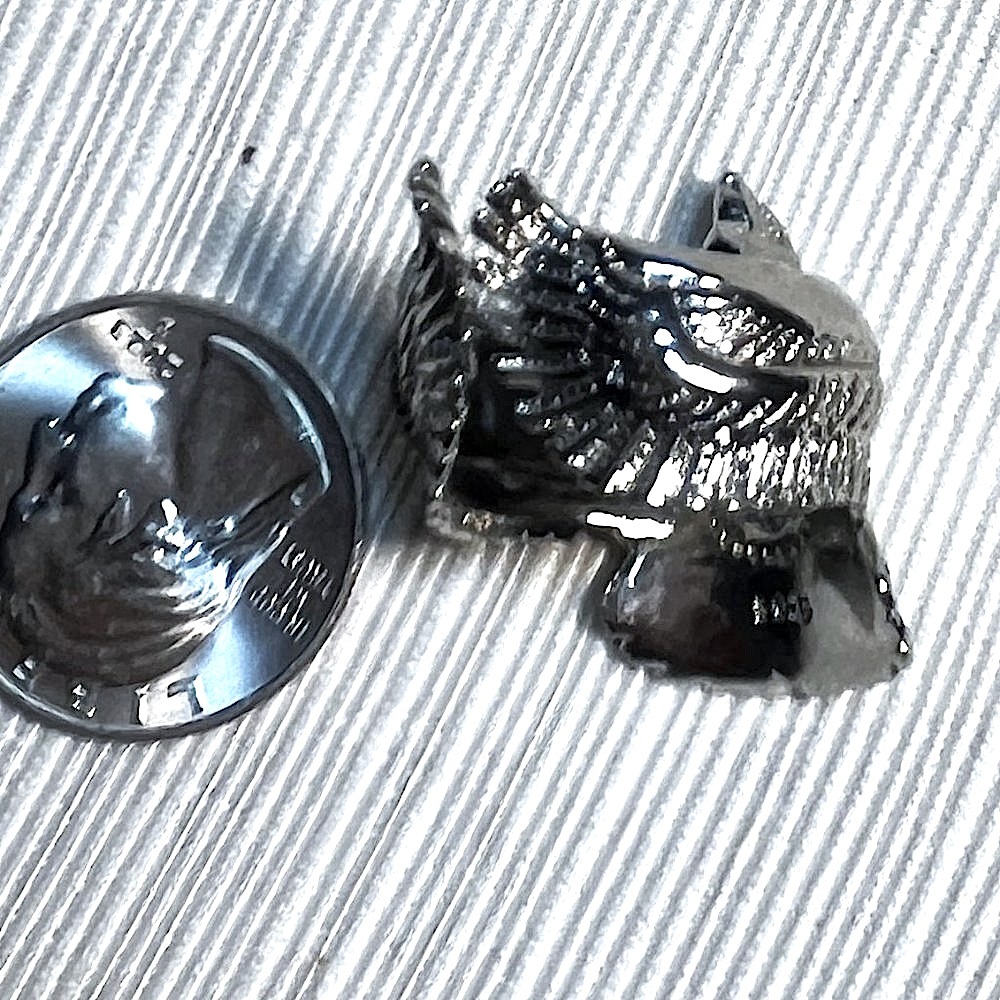 Silver Eagle Ring Mexico Eagle Mark - image 3